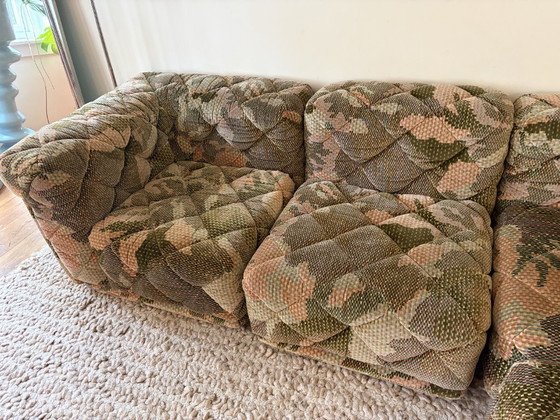 Original 1970er Modulares Sofa | 4 Elemente | Mehrfarbig – Modulare Sofas, Stoff (photo 3 of 6)