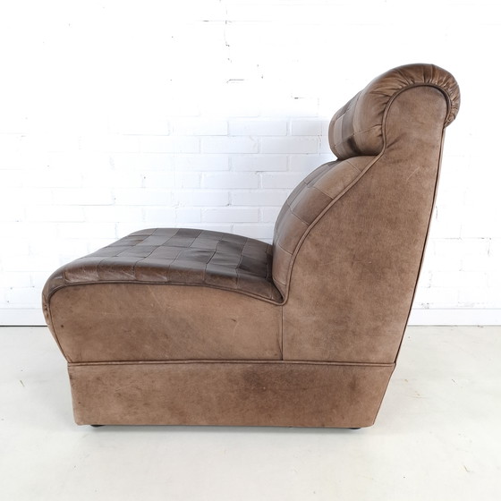 Image 1 of Vintage fauteuil patchwork leder
