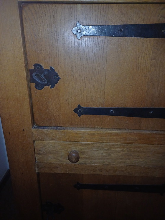 Rustieke bar-kast in eik – Drankenkasten, Iron, Wood (photo 5 of 6)