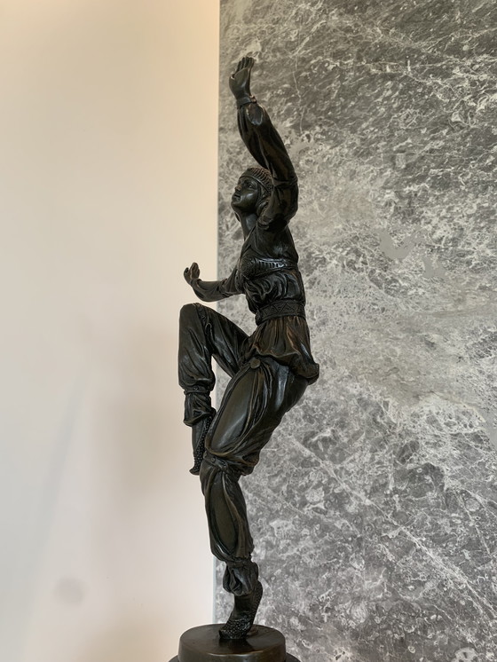 Image 1 of Statua in bronzo Art Déco di una ballerina di Pierre Lauel