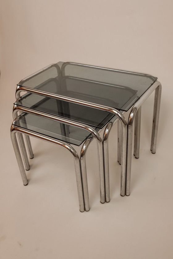 Image 1 of Vintage mimiset chroom jaren '80 - set van 3