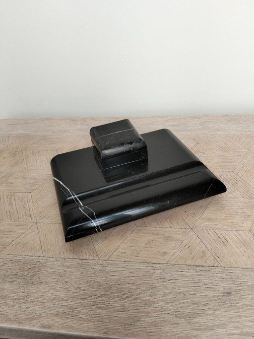 Black Marble Inkwell