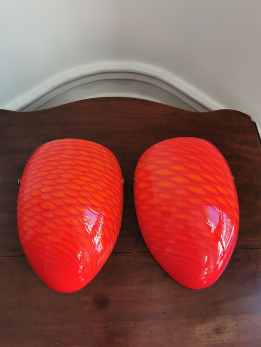 Pair of Murano Mid-Century sconces