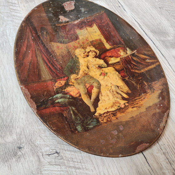 Image 1 of 2 dipinti su lastre di metallo