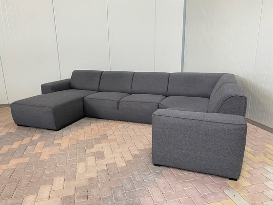 Image 1 of  Bellissimo divano a U in tessuto grigio