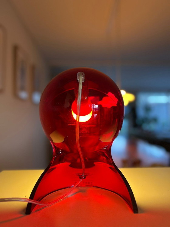 Image 1 of Vintage Artemide Dalù - Design Italiano - Rosso Trasparente