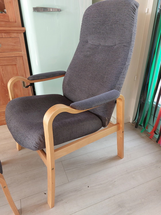 Image 1 of Sessel und Hocker von Yngve Eckstöm für Nordic Easy Chair