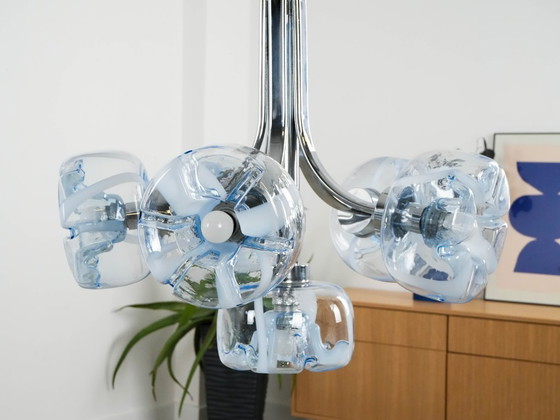 Image 1 of Chandelier, Italian design, Murano glass, 1970s, manufactured in Italy