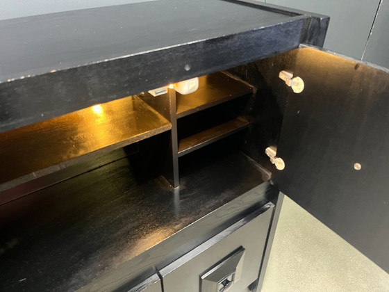 Image 1 of Black brutalist bar cabinet, 1970s