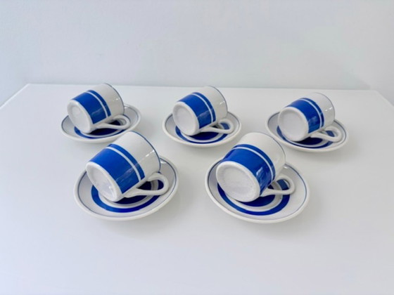 Set di 5 tazzine da caffè espresso finlandesi vintage blu bianco – Stoviglie, Ceramic (photo 7 of 11)