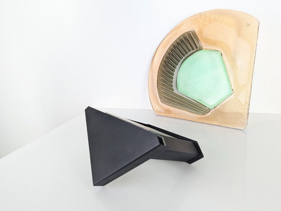 Image 1 of Paire d'appliques murales en verre de Murano Vetri, Italie, années 1980