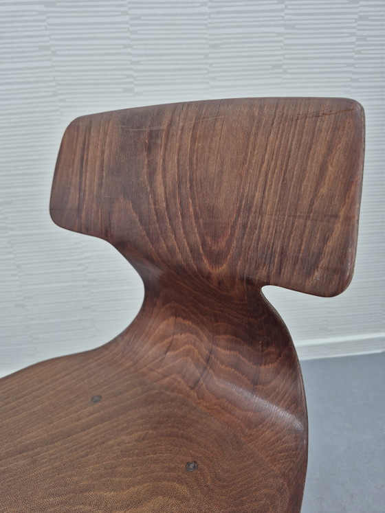 Galvanitas vintage stoel/bureaustoel. – Eetkamerstoelen, Metal, Wood (photo 8 of 11)
