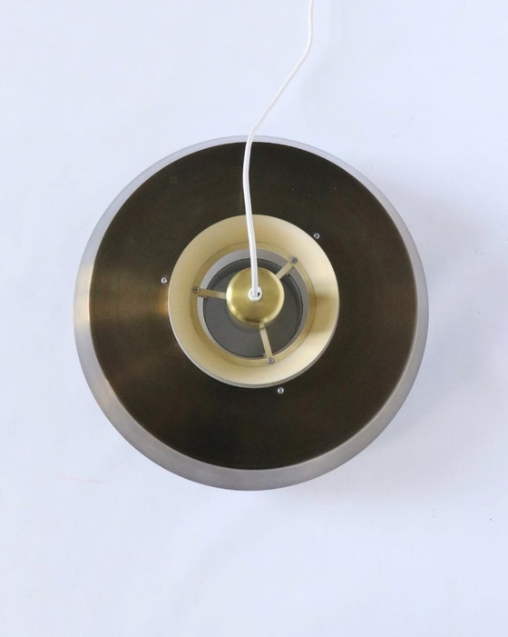 Image 1 of Vintage Danish brass pendant lamp Jo Hammerborg