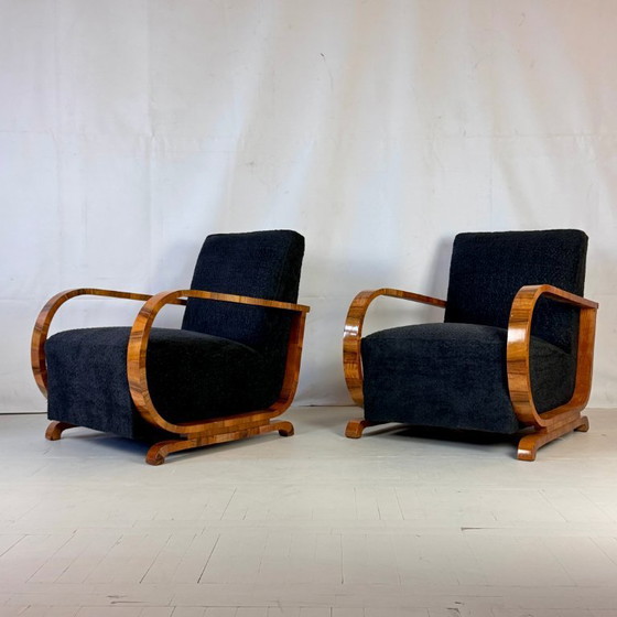 Image 1 of Paar Art-Déco-Sessel von Heal & Son, London, 1930er Jahre