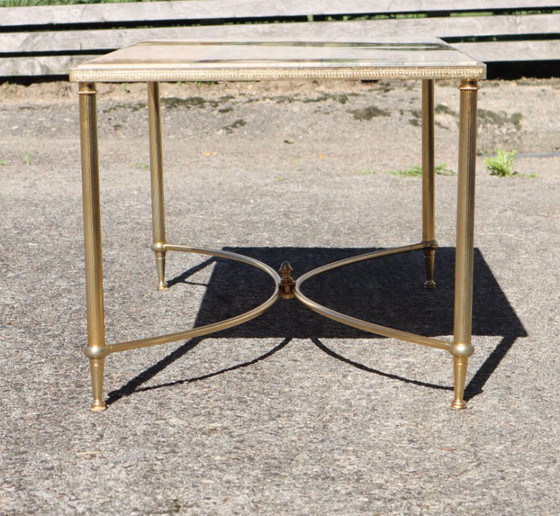 Image 1 of French Vintage Marble Coffee Table - Maison Jansen Lounge Table-Hollywood Regency Style-70s