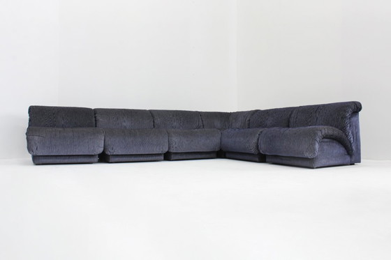 Image 1 of Vintage Italiaanse modulaire bank Doimo Salotti jaren 70 set van 7