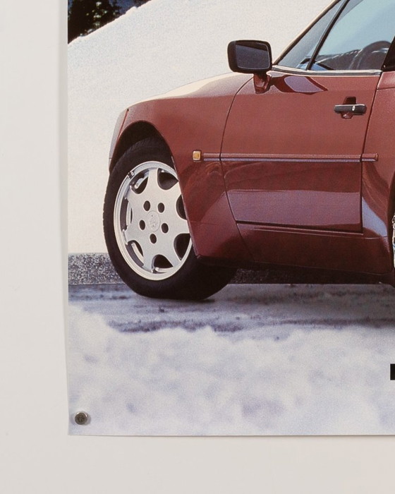 Image 1 of Der Winter Porsche – jaren 80 – Originele Vintage Porsche Poster – Vintage – 102x76 cm