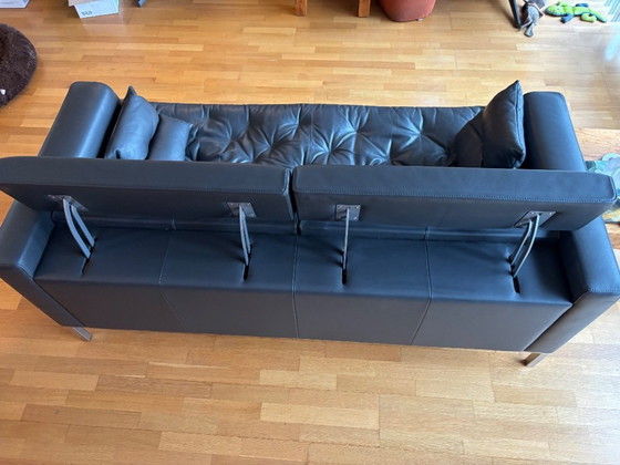 Image 1 of De Sede 3-Sitzer-Sofa, grau DS-0040/03 mit passendem Hocker DS-0040/05