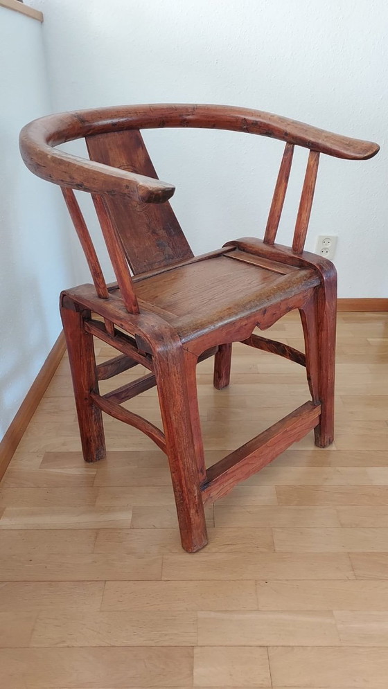 Image 1 of Antique Shandong horseshoe chair.