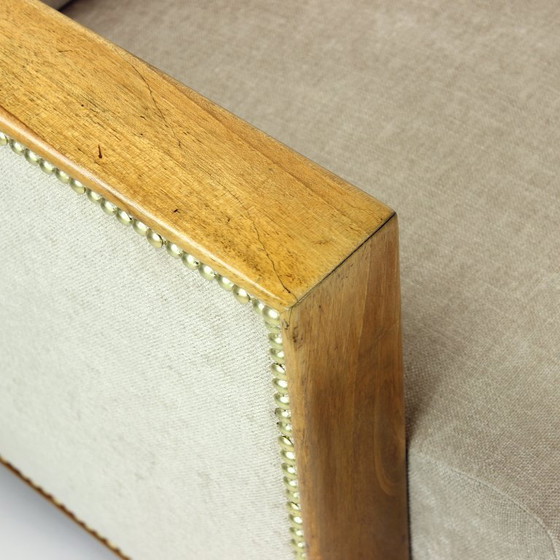 Image 1 of Set di due poltrone Art Déco in noce e tessuto, Cecoslovacchia, anni '30