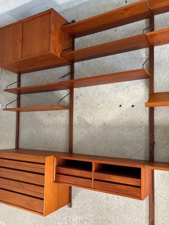 Image 1 of Poul Cadovius Teak Modular Wall System — 4 Columns