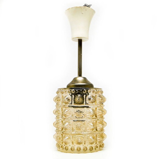 Pendant Lamp From Polam, Poland, 1970s – hanglampen, Glass, Metal
