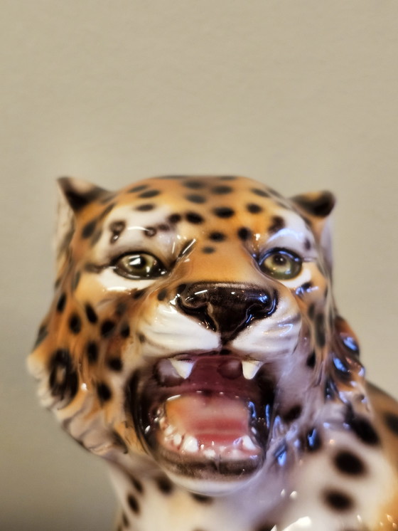 Image 1 of Léopard peint à la main Italie Vintage Retro