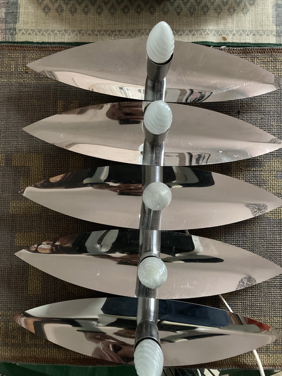 Image 1 of Paire d’applique murale 5 ampoules Goffredo Reggiani vintage 70’S