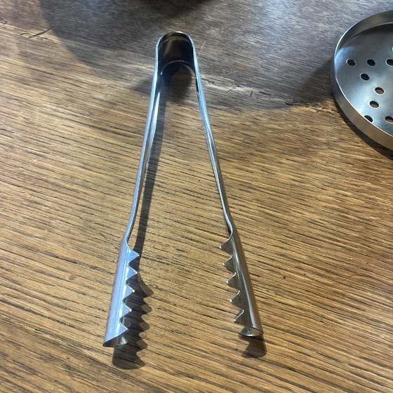 Image 1 of Cubitera/enfriador de vino/champán Alessi E. Sottsass + Cubitera para hielo y pinzas