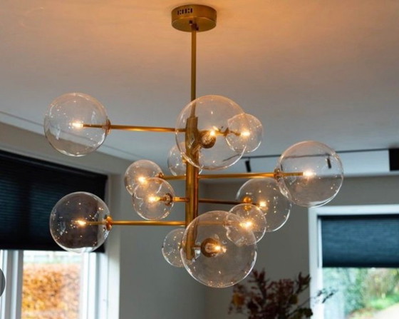 Image 1 of Lampadario Eichholtz Argentine S in ottone antico