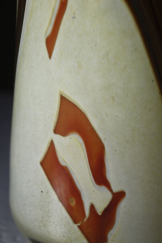 Verrerie De La Rochère - Vase Cylindre Décor Abstrait France XXème – Glass (photo 5 of 8)