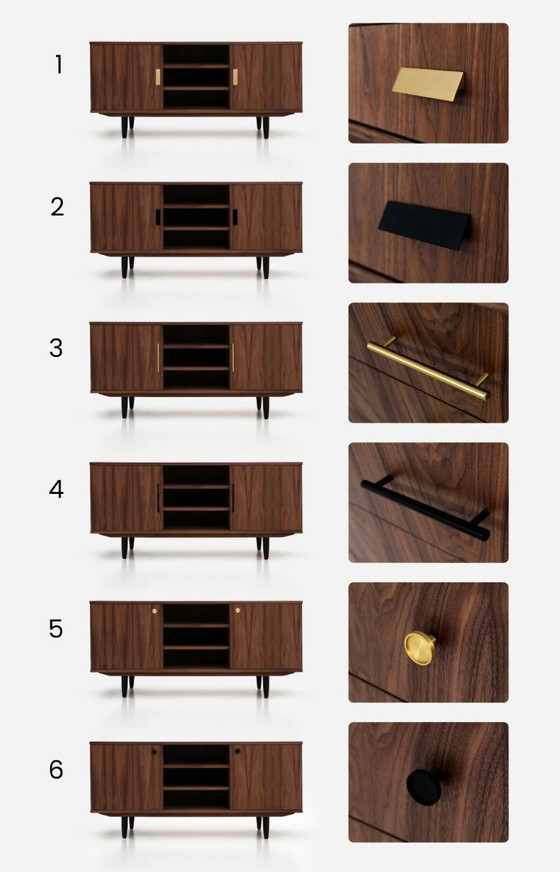 Image 1 of Aparador de nogal para TV O-S14