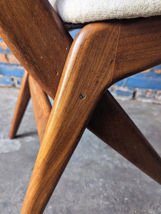 Image 1 of Vintage Teak Scissor Chair - Louis Van Teeffelen - 1960