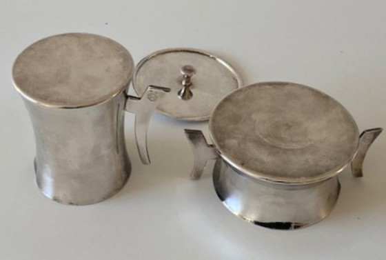 Image 1 of Douwe Egberts modernes Milchkännchen, Zuckerdose Zilverstad