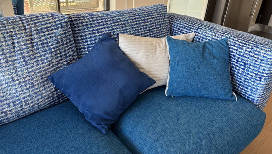 Image 1 of Custom corner sofa with high-end Designers Guild fabric – chaise longue, excellent condition