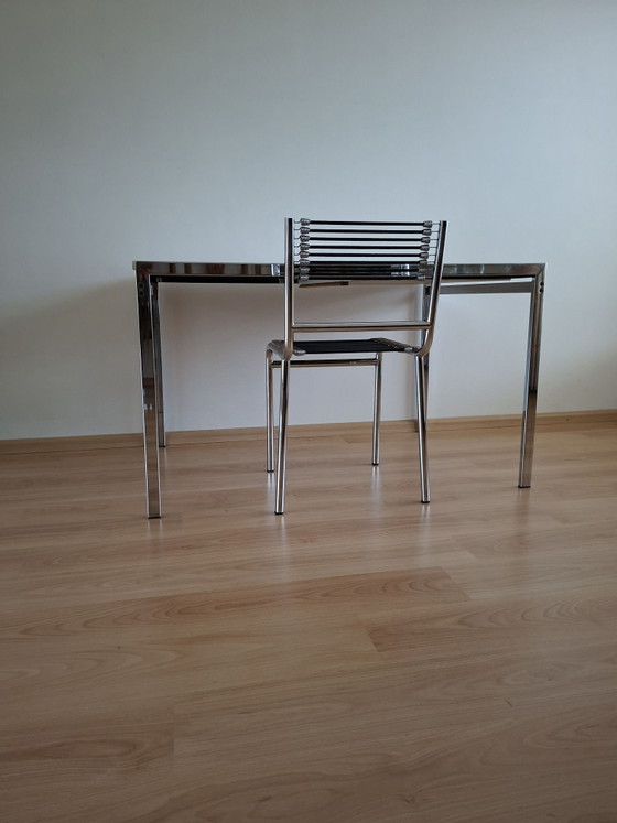 PASTOE TU30 Cees Braakman Tavolo da Pranzo Allungabile, Tavoli da pranzo, Metallo, Legno, Argentato (foto 3 di 12)
