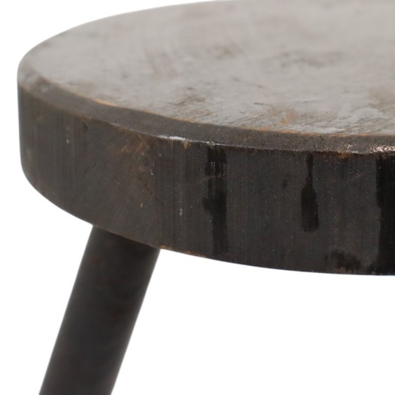 Vecchio Sgabello Treppiede Rustico Legno Massello Tinto 45cm – Sgabelli, Wood (photo 4 of 14)