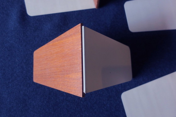 Image 1 of Juego de 4 sujetalibros de teca de mediados de siglo, Dinamarca Años 60