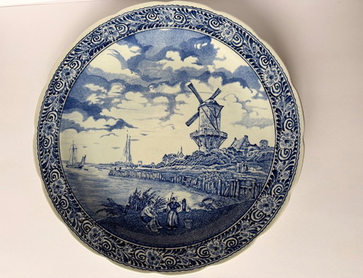 Boch Royal Sphinx porseleinen Delfts blauw decoratiebord 