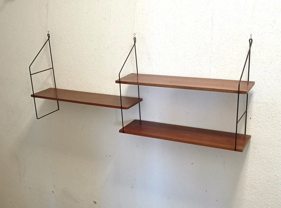 Image 1 of Scaffale da parete anni '50 con più ripiani