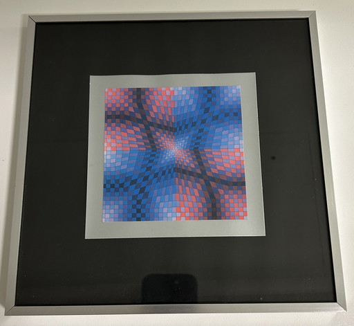 Victor Vasarely Op Art Vintage Print
