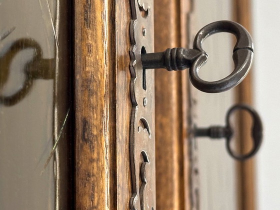 Image 1 of Bibliothèque vitrée en chêne massif Made in France Riskoff 