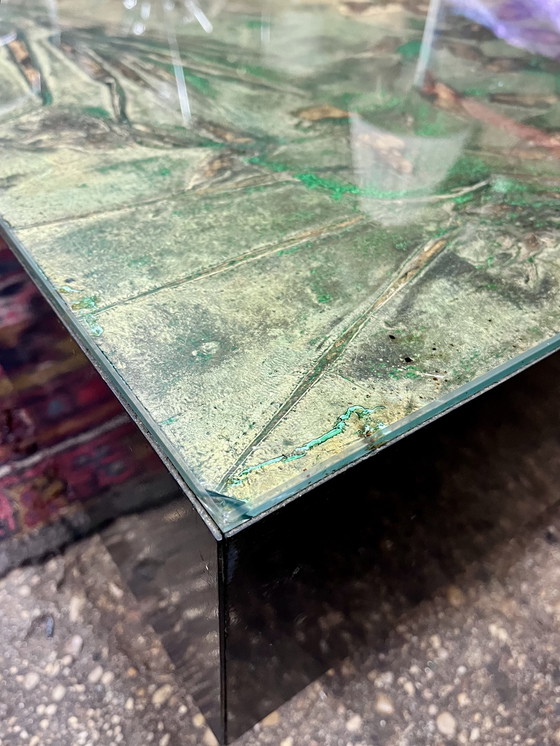 Image 1 of Tavolino da caffè vintage con motivo vegetale, anni '70