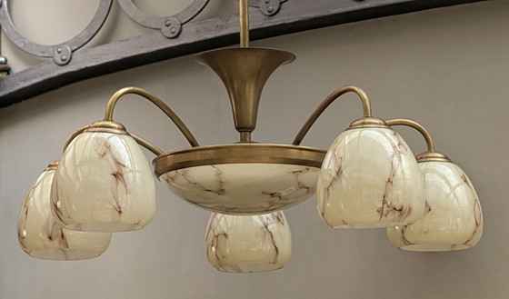 Image 1 of Jaren '30 Art Deco Hanglamp Armatuur 
