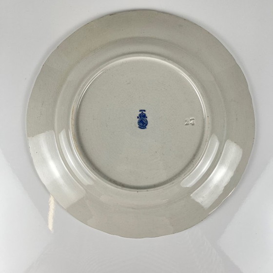Image 1 of Ronde Terre de Fer KG Lunéville schaal, model "Jane", blauw, 1890-1915