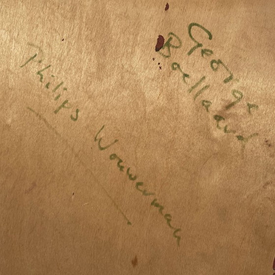 Image 1 of Reproduction par George Boellaard du tableau à l'huile « Cheval gris » de Wouwermans