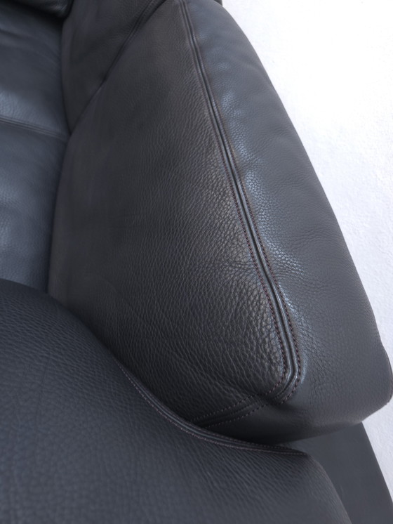 Image 1 of Canapé design deux places anthracite De Sede ds 17 en cuir, canapé de salon wk