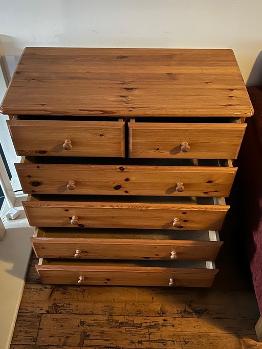 Massief grenen kast vintage