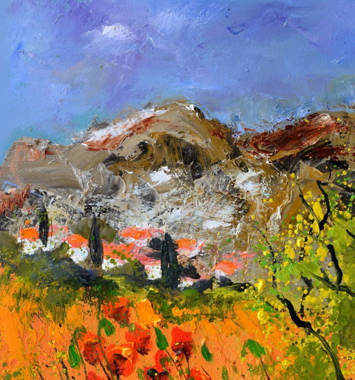 Rote Mohnblumen in der Provence