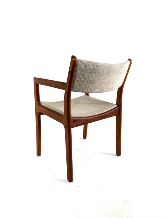 Image 1 of Vintage teakhouten bureaustoel, D-Scan ‘70